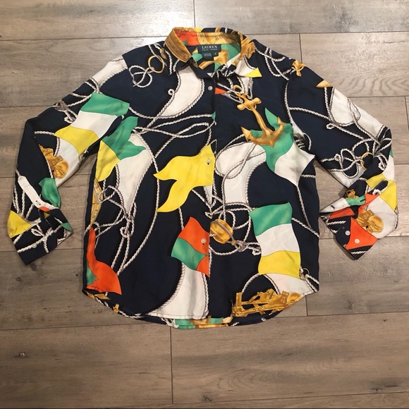 Ralph Lauren Tops - Ralph Lauren Silk Button Down Women’s Shirt Size 8